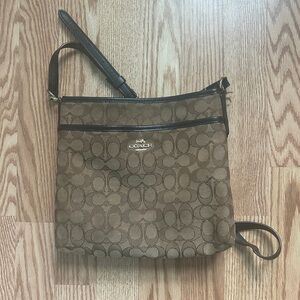 Coach Signature Tan Crossbody Bag